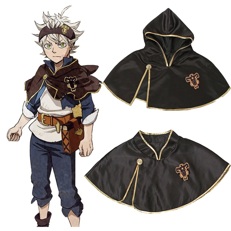 2019 черный клевер аниме Хэллоуин Маскарадный костюм Аста плащ-накидка с черными