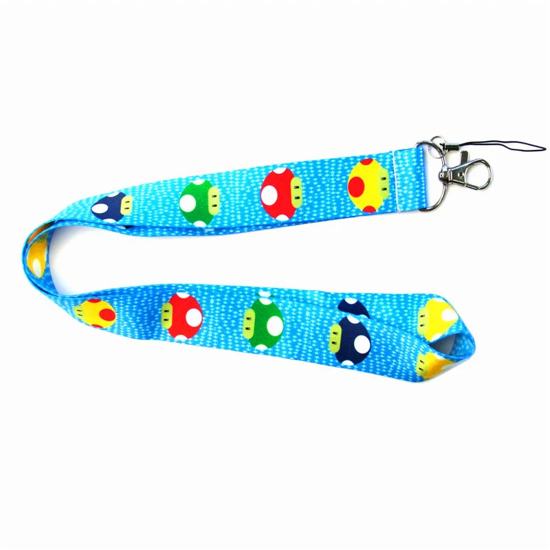 New cartoon pattern neck lanyard keychain ID card gym mobile phone belt USB badge clip DIY sling - Цвет: L