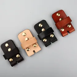 Anel de couro cabeludo, ligação com couro cabeludo, para plantio, acessório de couro feito à mão