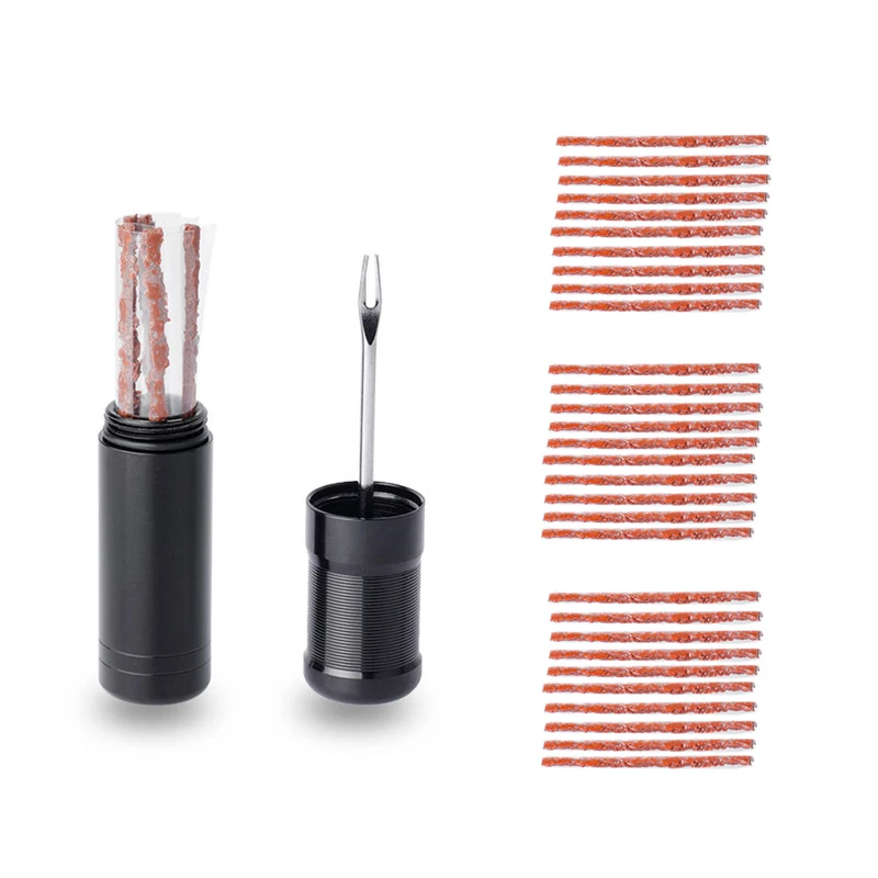 

100PCS Tubeless Tire Service Tool Tyre Drill Puncture for Urgent Glue Free Service Rubber Stripes Bike Wheel Tire Puncture Plug
