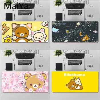 Высококачественный Прочный резиновый коврик для мыши Maiya Cute rilakkuma, бесплатная доставка, большой коврик для мыши, коврик для клавиатуры