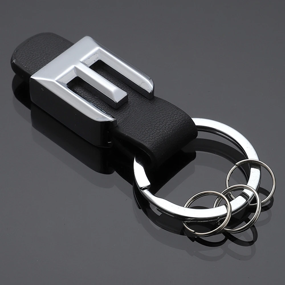 DSYCAR 3D Car Key Chain Metal Letter Leather Strap keychain For Mercedes Benz A B C D E G S Class Car Keychain leather Key Rings
