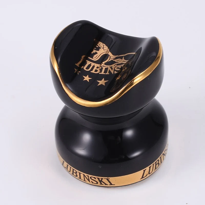 Cohiba держатель для сигар 35*45 мм Портативный 2шт Керамическая Подставка для сигар дисплей дорожная пепельница для сигарет с золотой стороной аксессуары для сигар - Цвет: Black