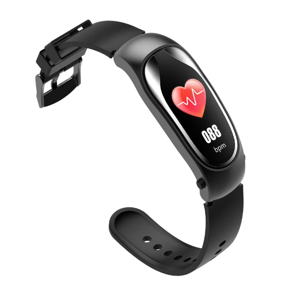 Спортивные наушники KR04 с пульсометром Bluetooth 4,0 для Iphone Xiaomi huawei смарт-браслет на Android IOS