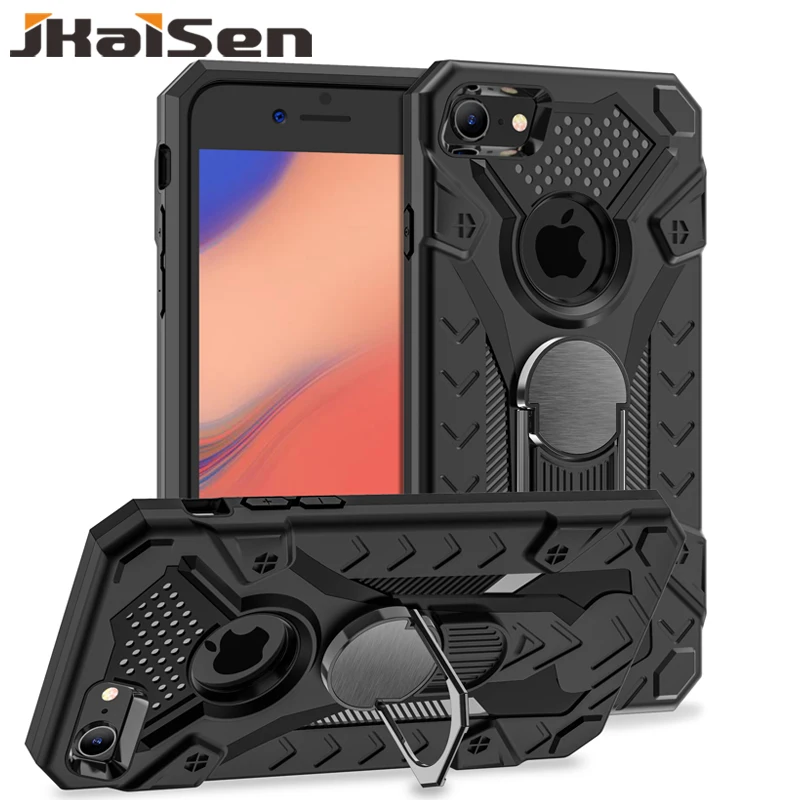 Чехол JKaiSen Armor Knight для телефона iPhone 7 автомобильный держатель скрытая подставка защитный чехол 8 задняя