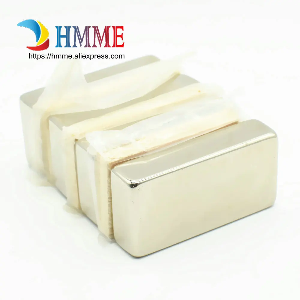 NdFeB N50 Block 2&quotx1&quotx1/2&quot Wind Turbine Magnet Strong Neodymium Magnets for generator Rare Earth Motor Permanent magnets |