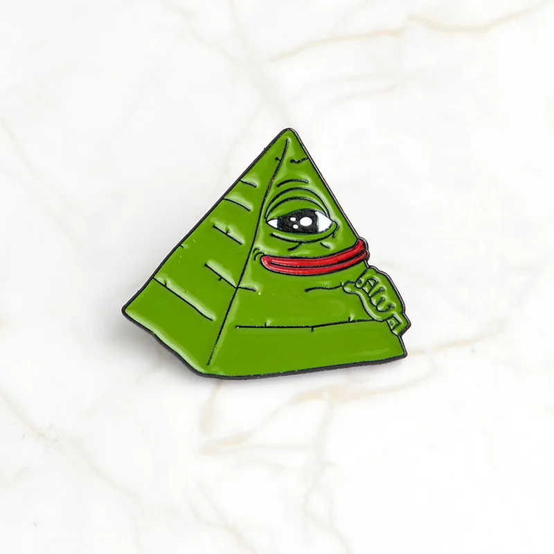 Улыбающееся грустная лягушка Pepe Для мужчин, брошь значок с грустным папа лягушка бейдж на булавке рюкзак сумка шапка аксессуары брошь - Metal color: 4