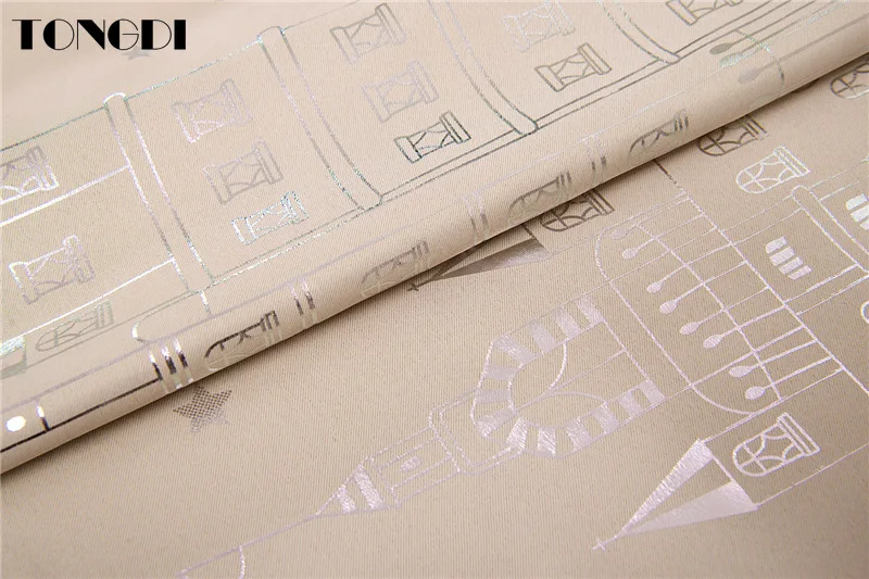 TONGDI блестящий серебристый Светонепроницаемый замок со звездами Детские