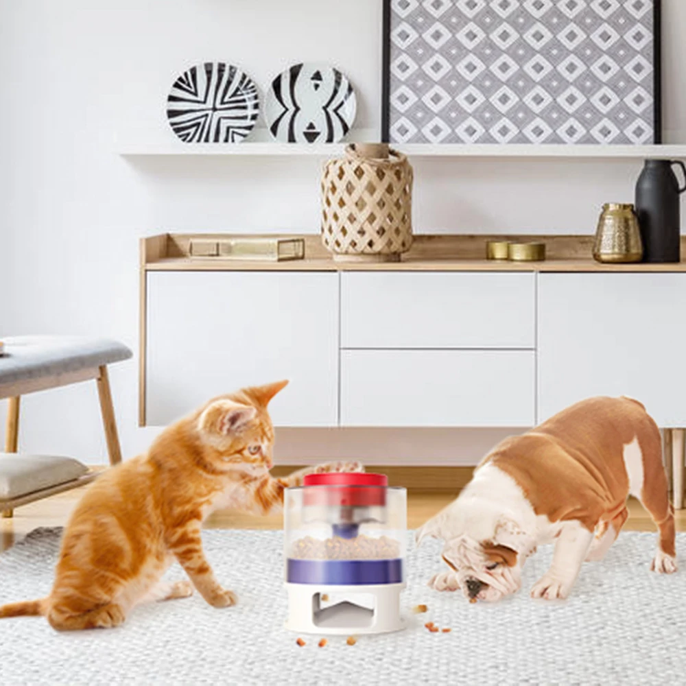 Automatic-Pet-Feeder-Pet-Dog-Cat-Automatic-Feeder-Treat-Toys-Interactive-Pet-Slow-Food-Dispenser-for.jpg Automatikus Pet -Adagoló Pet Kutya Macska Automatikus Adagoló Kezelések Interaktív Pet Élelmiszer -Adagoló Minden Kedvtelésből Tartott Állatok Kezelésére - Image 3