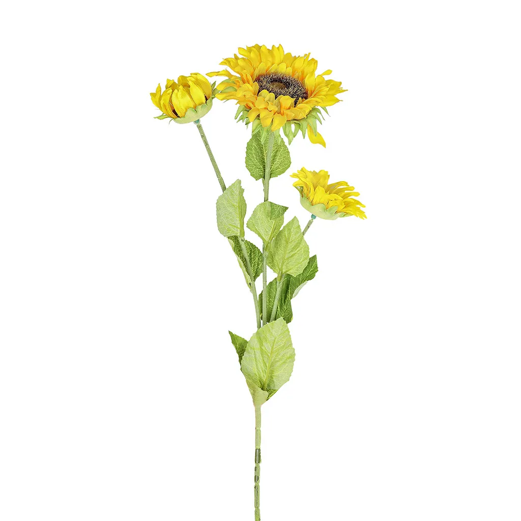 Autumn Decoration Yellow Sunflower Cloth Artificial Flowers Bouquet Bonsai For Home Wedding Decoration Office Party Garden Decor