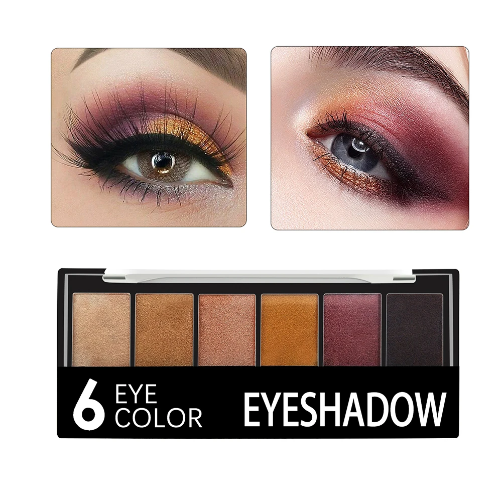 PERALICE 6 цветов Палитра теней для макияжа Палитра Smokey color тени для век мерцающие блестящие гладкие тени для век кремовая пудра