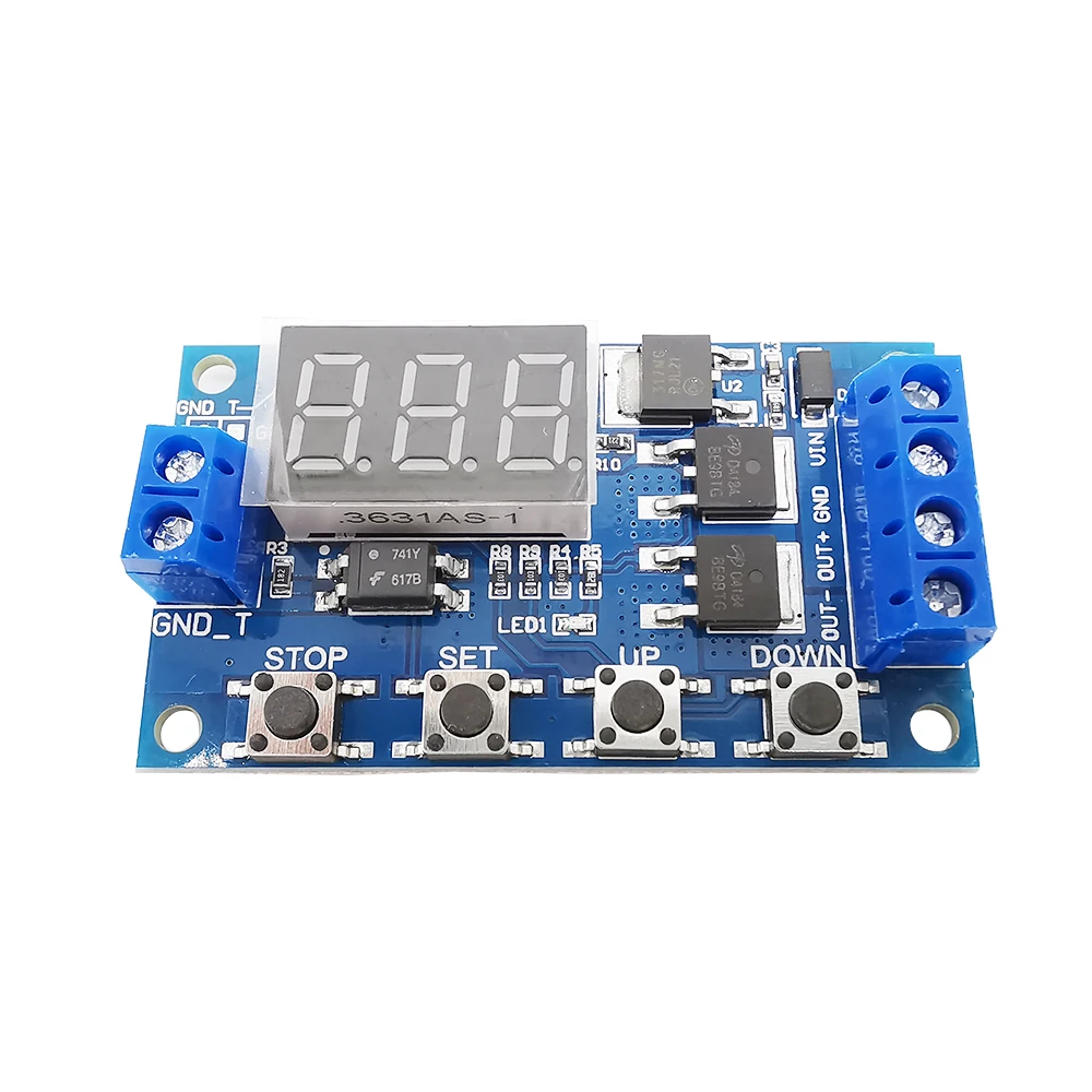 1Pcs DC 12V 24V LED Light Digital Time Delay Relay Trigger Cycle Timer Switch Circuit Board Timing Control DIY Module | Обустройство