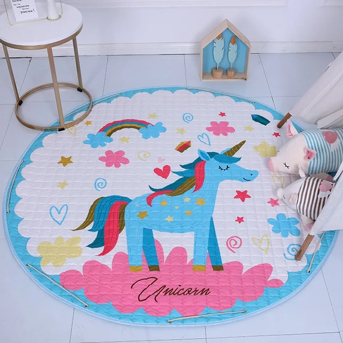 

Cartoon Animals Pattern Baby Play Mats Kids Crawling Carpet Rug Blanket Kids Room Home Decoration Storage Bag Photo Props