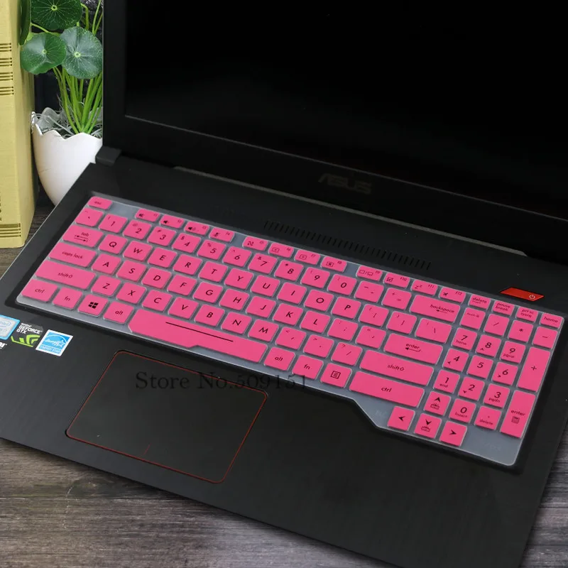Силиконовый защитный чехол-клавиатура для Asus TUF FX705GM FX705GD FX705 fx705ge FX705G FX 705 GD GM Gaming 1" 17,3 дюймов - Цвет: Pink
