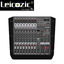 Leicozic 8-ми канальный аудио смеситель FX8-USB стойку цифровым микшером DSP MP3 медиа плеер с USB/SD профессиональная микшерная консоль