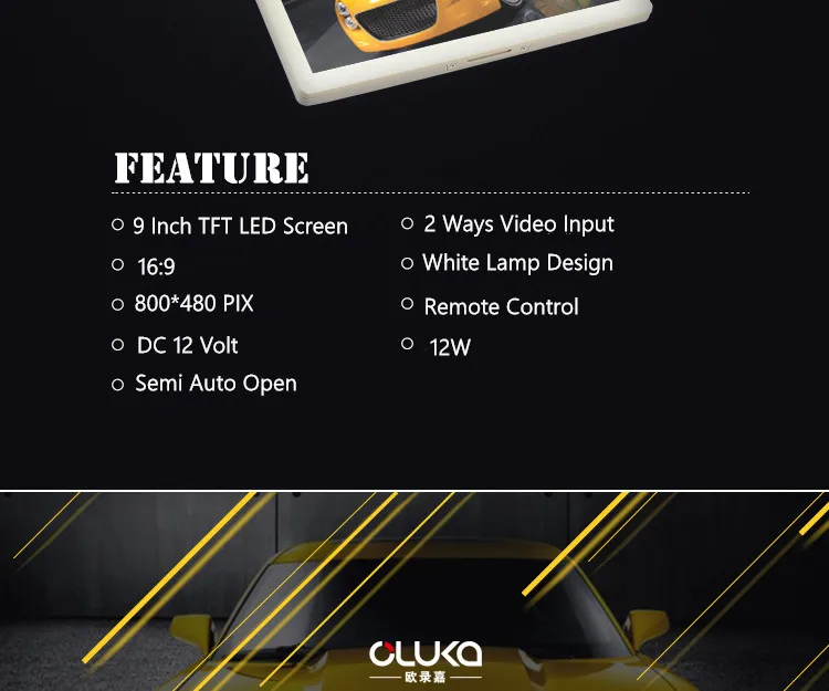 9 дюймов Автомобильный Монитор CD плеер купольные огни DVD цифровой экран ЖК-дисплей цветная крыша держатель для планшетов ABS Мультимедиа Видео TFT флип-вниз