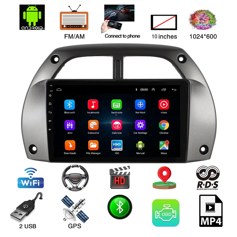2din Android For Toyota RAV4 Android 2001 2002 200320042005 Car Radio Multimedia Player WIFI FM navigation gpsmp5 Radio player 2din Android For Toyota RAV4 Android 2001 2002 200320042005 Car Radio Multimedia Player WIFI FM navigation gpsmp5 Radio player