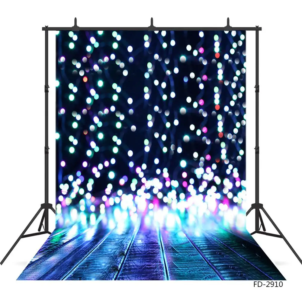Bokeh струнные огни Темный фото фон на заказ студийная фотография фотосессия для