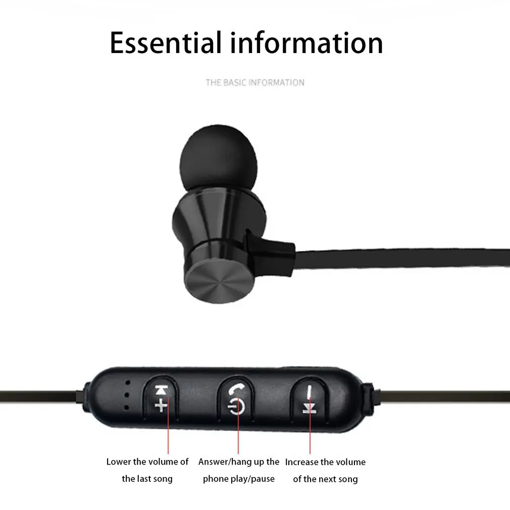XT11 Sports Running Bluetooth Wireless Earphone Active Noise Cancelling Headset for phones and music bass Bluetooth Earphone