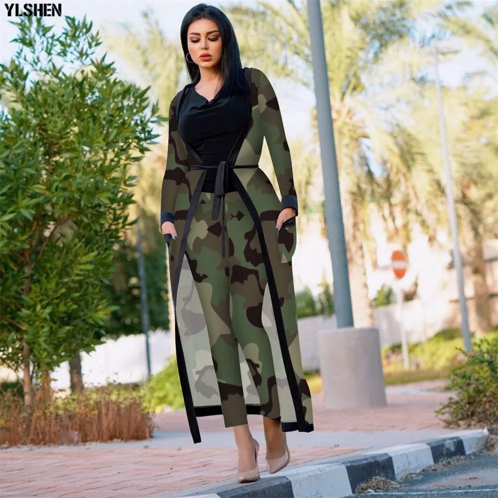 Print African Dresses for Women 2 Piece Set Dashiki Plus Size African Clothes Africa Clothing Pants Suit Bazin Robe Africaine 17
