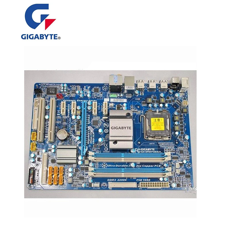 Для Gigabyte GA-EP45T-UD3LR оригинальная б/у настольная материнская плата EP45T-UD3LR P45 Socket LGA 775 DDR3 ATX в продаже