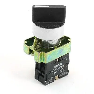 

10A 600VAC 1NO SPST Locking Dual Position Rotary Cam Control Switch