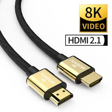 HDMI 2,1 кабели 8K 60Hz 4K 120Hz 48 Гбит/с Полоса пропускания ARC MOSHOU видео шнур для усилителя ТВ высокой четкости мультимедийный интерфейс(China)