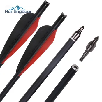 

6/12PCs Carbon Arrows 20 Inch OD 8.8mm Moon Nock Hunting Crossbow Arrows Outdoor Games Mixed Carbon Arrow for Crossbow