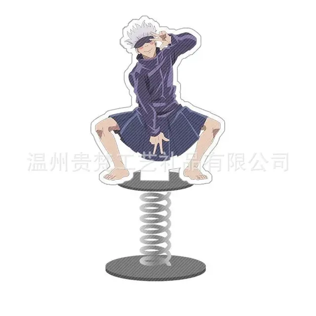 Anime Jujutsu Kaisen Bagde Gojo Satoru Funny Shake Standing Sign B