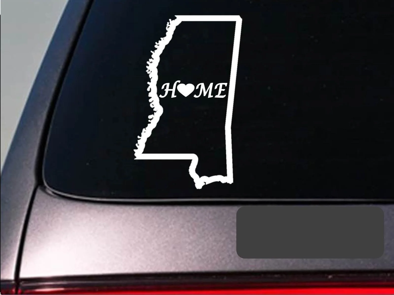 Mississippi home " наклейка контурная карта, Виниловая наклейка на окно