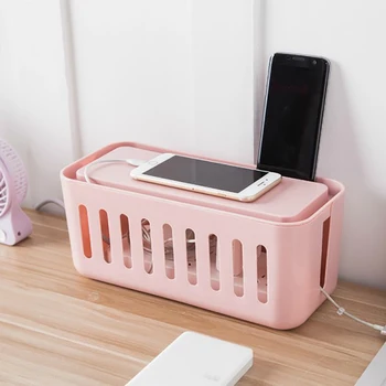 

Desktop Power Cord Storage Box Storage Organizer Kitchen Items Organizer Boxes Wire Hub Plug-In Board Protection Containers