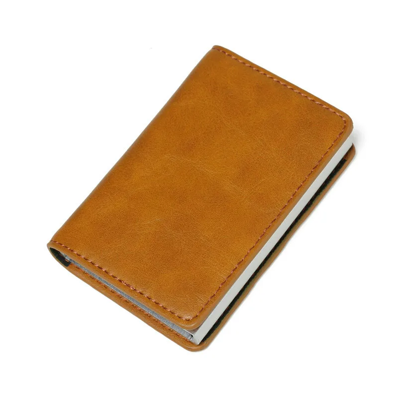 

Bycobecy Anti-theft RFID Credit Card Holder For Business Men Automatic Pop Up Slim ID Card Case Single Box Thin ID Card Holder
