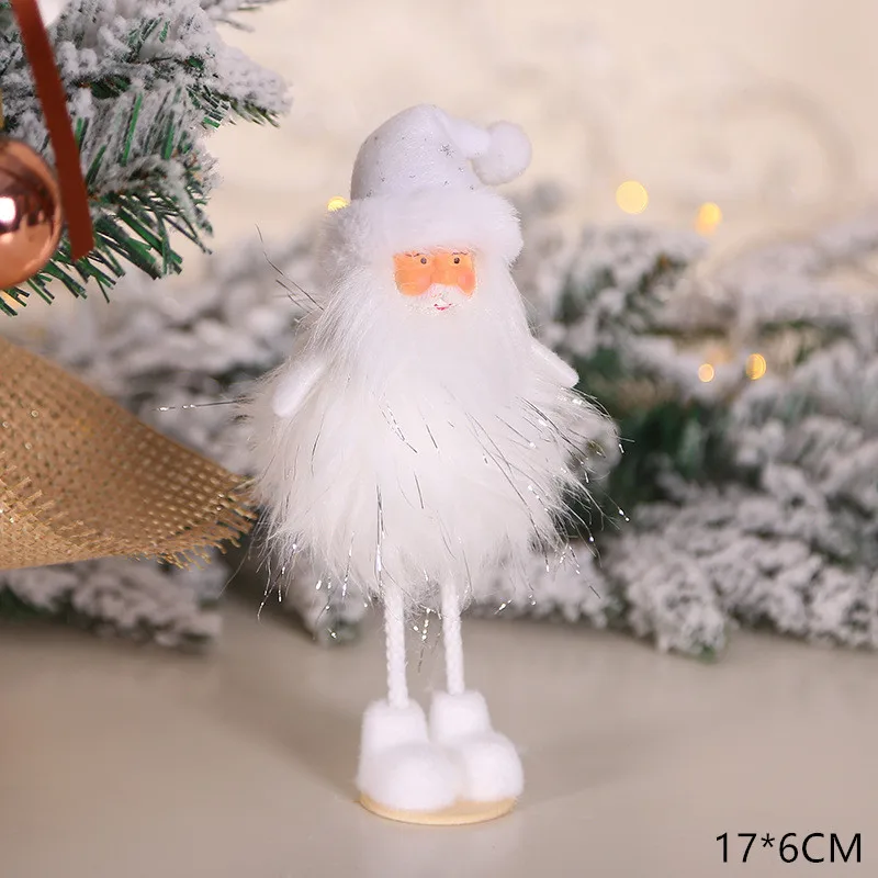 Последний год Рождественский Ангел-девочка мальчик куклы орнамент с рождественской елкой Noel рождественские украшения для дома Navidad детский подарок - Цвет: Santa claus