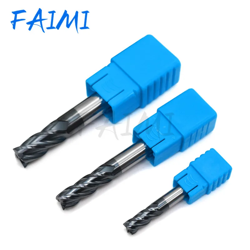 

Tungsten Steel Carbide Square End Mills 4 Flutes Milling Cutter Hrc50 ALTiN Coating Cnc Maching Steel Working Milling Tools