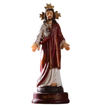 

Jesus Christ Tabletop Statue Figurine Blessed Saint Virgin Mary Our Lady of Lourds Statue Figure