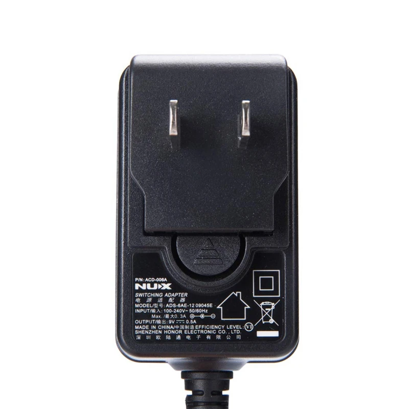 Nux Acd-006A Dc 9V источник питания Us Разъемный штекер Max 0.3A для педаль эффектов для электрогитары Dp-950 барабана репетитор