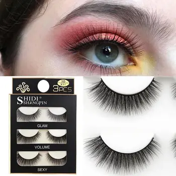 

3D Mink Fur Eyelash Soft Handmade Europe And America Eyelash 3D False Eyelashes Thick Cross Hot Selling Wholesale Lashes