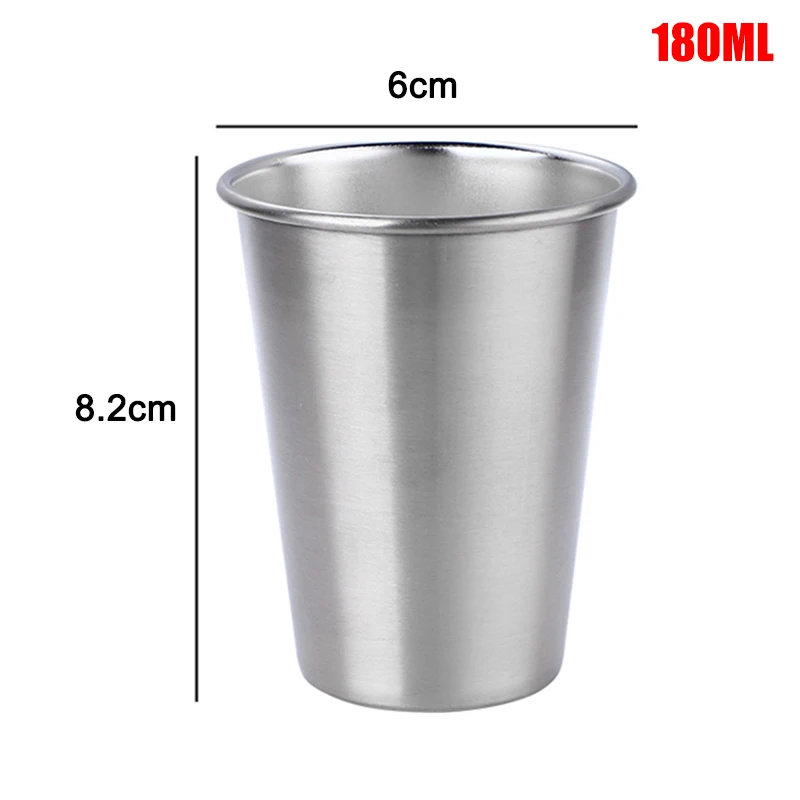 180ml 30/70/180/320 мл металла Нержавеющая сталь чашка кружка Кофе пивной стакан кружка Офис SNO88 - Цвет: 180ml