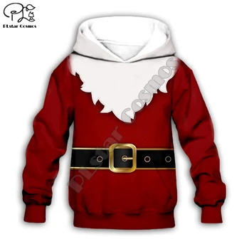 

Kids Merry Christmas Santa Claus red costumes 3D print cartoon boy girl hoodies Sweatshirts zipper tshirts Jumper