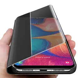 Кожаный чехол-книжка для samsung a20, чехол s для samsung galaxy a50, a30, a70, a40, a10, умный чехол с окошком, fundas a 70, 50, 30, 20, 10