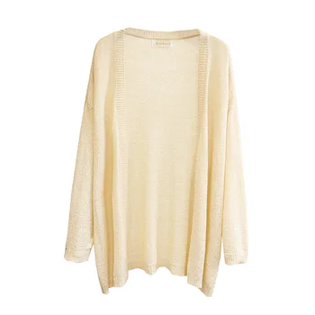 

Lady Spring Cardigan Women Sweater Female Sun-proof Clothing Plus Size Air Conditioning Tops Ice Knitting Fashion K1-0184