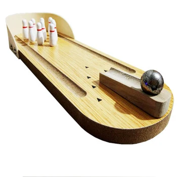 

Mini Desktop Bowling Game Set Wooden Bowling Toy For Children Educational Parent-child Interactive Table Bowling Toys Gifts