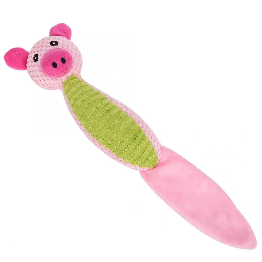 Dog Toy Soft Plush Pet Sounding with Ringing Paper Teeth Cleaning Protection Chewing Biting Interactive Training Toy for Dogs