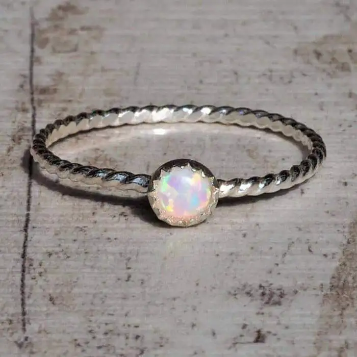 Маленькие модные обручальные кольца Opals для женщин и девочек, легкий серебряный цвет, подарок на вечерние, свадебные ювелирные изделия KAR234