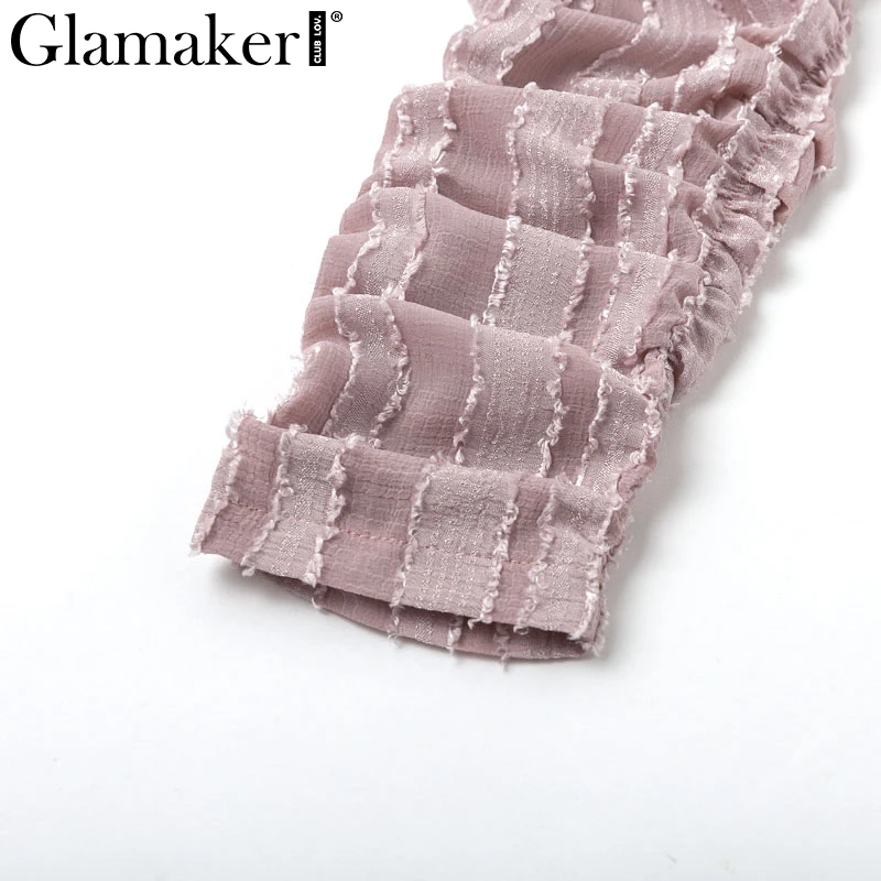 Glamaker сексуальное открытое облегающее мини-платье с оборками Женские фиолетовые вечерние осенние платья элегантная женская повязка клубное мини-платье зима