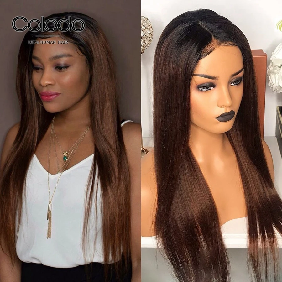 ombre brown human hair wig