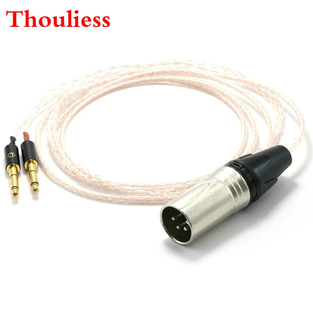 Thouliess HIFI 4pin XLR сбалансированные однокристальные медные наушники Sivler Mix Улучшенный