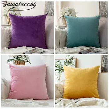 

Fuwatacchi Nordic Style Cushion Covers Plush pink Throw Pillow Cover for Home Sofa Decorative Pillowcase 45*45cm Decorations