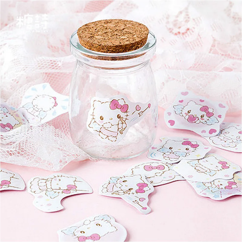 45 шт. Kawaii Кэти мягкие сладости васи клейкая лента практичный блеск DIY стикер Скрапбукинг наклейка этикетка маскирующая лента