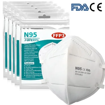 

10-400PCS Reusable Mascarilla Face Mask Mouth Anti Dust Protect 5 Layers Filter Earloop Dustproof Mascarillas for Mouth